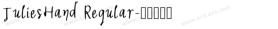JuliesHand Regular字体转换